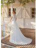 Flutter Sleeves Ivory Chiffon Chic Beach Wedding Dress